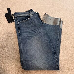 Rag and Bone cigarette jeans with metallic cuffs